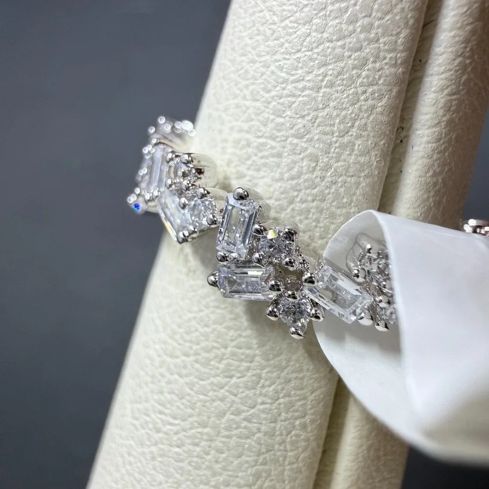 Bomb Party Now's The Time Size 6 Ring Diamond CZ RBP5912 Rhodium